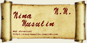 Nina Musulin vizit kartica